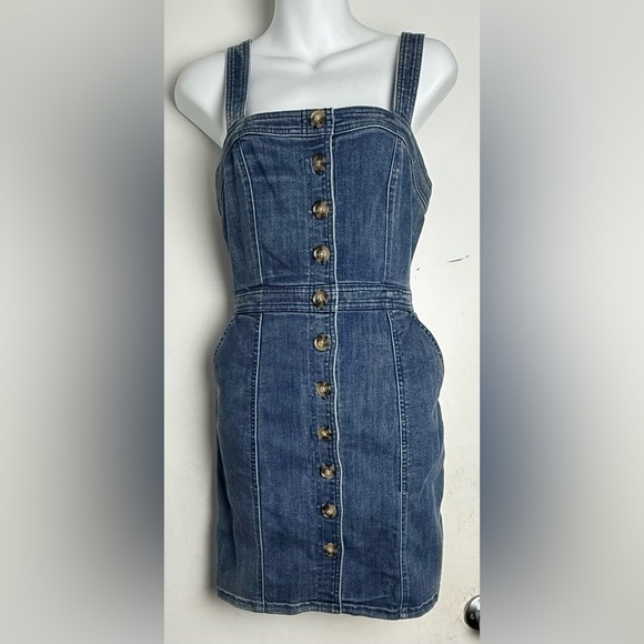 Express Women's Blue Denim Dress - Picture 1 of 6
